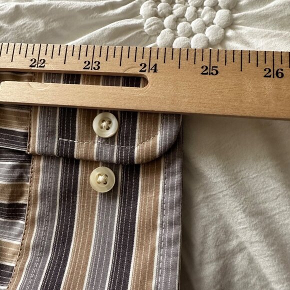 Dockers Men's Striped Long Sleeve Shirt L Stain Defender No Wrinkles - Picture 11 of 11